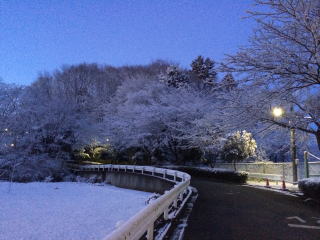 上相原病院の雪景色